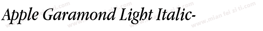 Apple Garamond Light Italic字体转换